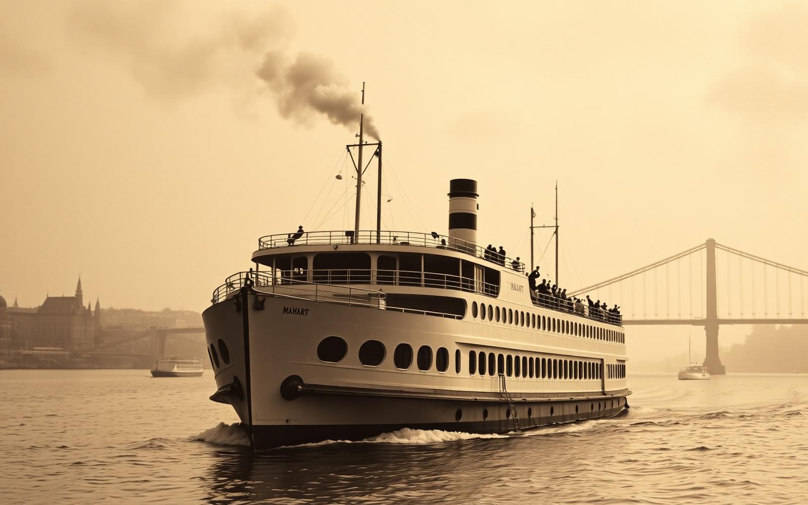 Historic MAHART steamship on the Danube